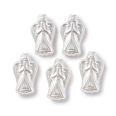 ABS Plastic Imitation Pearl Beads X-OACR-P007-68-1