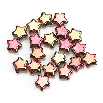 Electroplate Opaque Glass Beads RABO-PW0001-072T-1