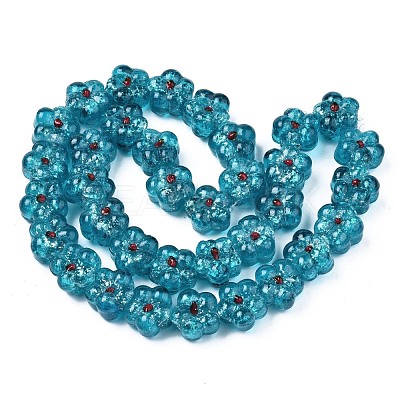 Transparent Handmade Bumpy Lampwork Beads Strands LAMP-S194-022D-1