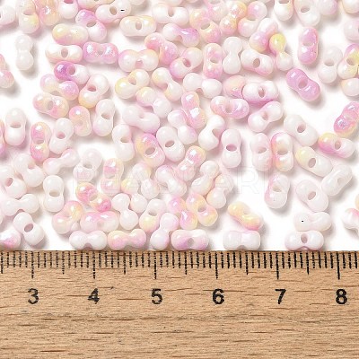 Two Tone Baking Paint Glass Seed Beads SEED-F005-01A-11-1
