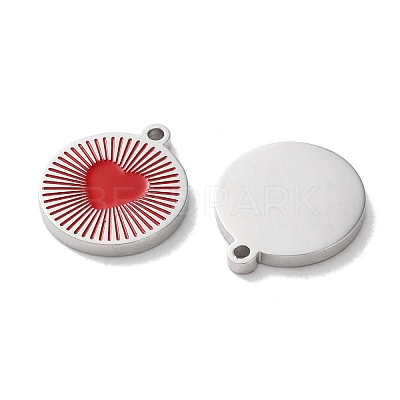 304 Stainless Steel Enamel Charms STAS-M102-23P-01-1
