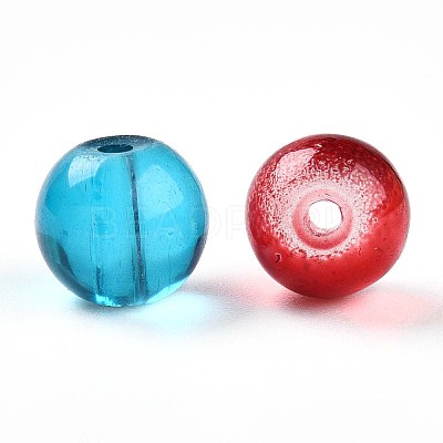 Baking Paint Transparent Glass Beads X1-DGLA-Q022-8mm-M-1