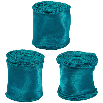 3 Rolls Polyester Organza Ribbons SRIB-TA0001-25-1