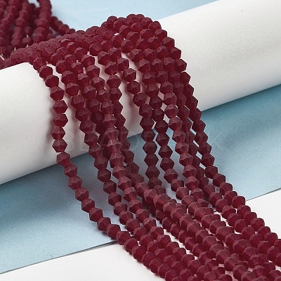 Imitate Austrian Crystal Frosted Glass Beads Strands GLAA-F029-TM2mm-B27-1
