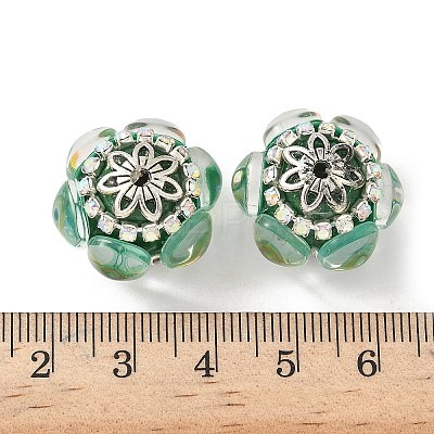 Acrylic Rhinestone Rondelle Beads CLAY-NH0003-02AS-01-1