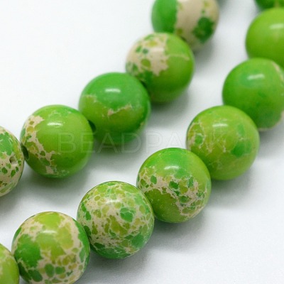 Synthetic Imperial Jasper Beads Strands G-I199-35-8mm-C-1