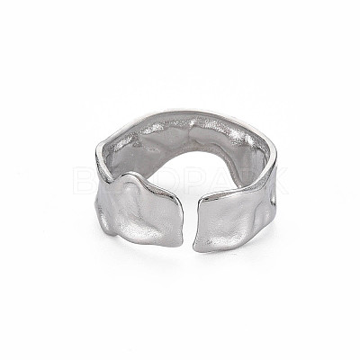 Non-Tarnish 304 Stainless Steel Irregular Cuff Ring X-RJEW-N038-039P-1