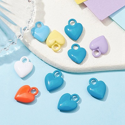 Spray Painted Alloy Charms PALLOY-YW0001-64-1