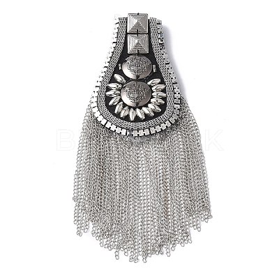 Iron Fashion Tassel Epaulette AJEW-XCP0003-03P-1