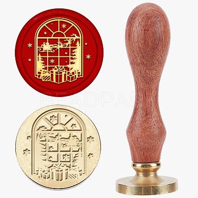 Christmas Wax Seal Stamp Set AJEW-WH0208-1313-1