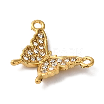 PVD Vacuum Plating 304 Stainless Steel Rhinestone Pendants STAS-L081-002G-02-1