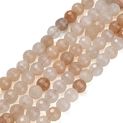 Natural Pink Aventurine Beads Strands G-C280-B05-6mm-1