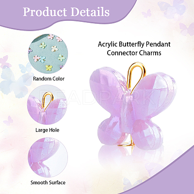 200Pcs Opaque Acrylic Pendants FIND-DC0001-74-1