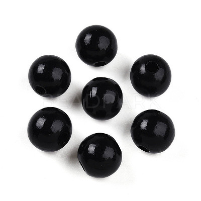 Painted Natural Wood Beads WOOD-A018-16mm-20-1