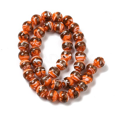 Handmade Gold Sand Lampwork Beads LAMP-N028-001G-1