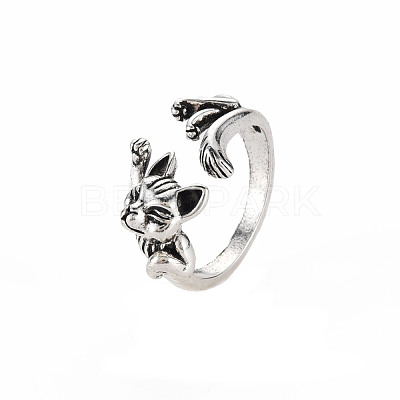 Men's Alloy Cuff Finger Rings RJEW-N029-079-1