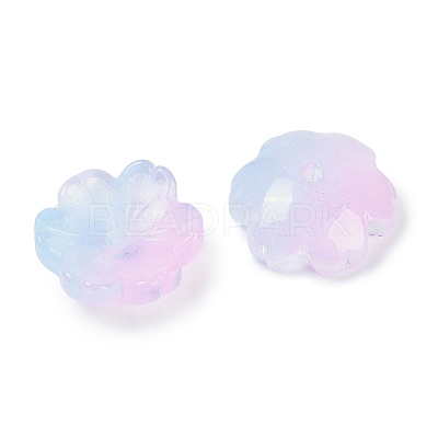 Transparent Spray Paint Glass Beads X1-GLAA-H035-04F-1