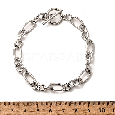 Tarnish Resistant Unisex 304 Stainless Steel Figaro Chain Bracelets X-BJEW-H541-06A-P-1