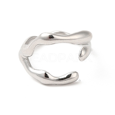 Non-Tarnish 304 Stainless Steel Cuff Finger Ring X-RJEW-E063-32P-1