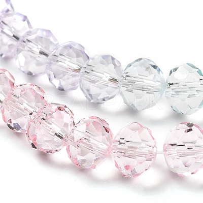 Transparent Painted Glass Beads Strands X1-DGLA-A034-T8mm-A23-1