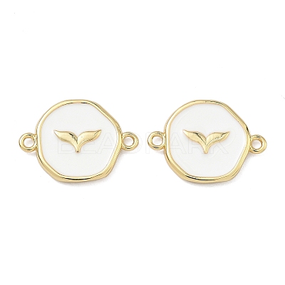 Ocean Brass Enamel Connector Charms KK-C251-05G-01-1