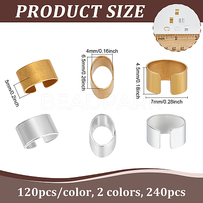 240pc 2 Style Alloy Hair Coil Cuffs FIND-PH0026-89-1