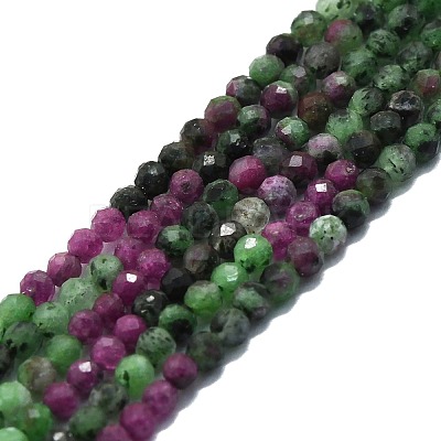 Natural Ruby in Zoisite Beads Strands G-P457-A03-29-1