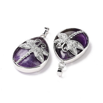 Natural Amethyst Pendants X-G-G900-01P-06-1
