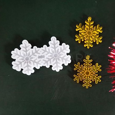 Christmas Snowflake Pendant Silicone Molds DIY-TAC0005-84-1