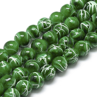 Drawbench Glass Beads Strands DGLA-S115-6mm-L08-1