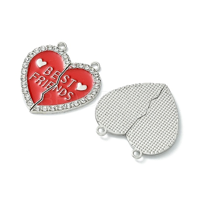 7 Sets 7 Colors Alloy Enamel Split Pendant ENAM-FS0001-71-1