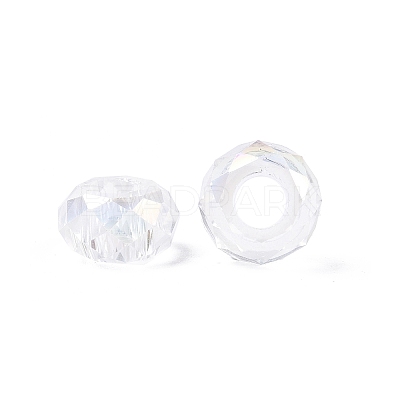 Transparent Glass European Beads GPDL-N005-D14mm-A01-1