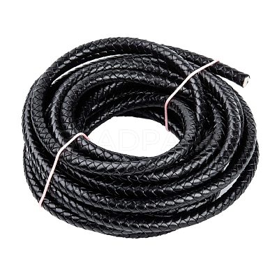 Braided Leather Cord with Core WL-F009-B02-8mm-1