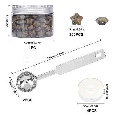 Sealing Wax Particles Kits for Retro Seal Stamp DIY-CP0003-54G-1