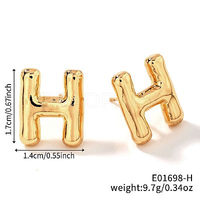 Brass Stud Earrings LS-UV9543-8-1
