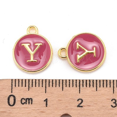 Golden Plated Alloy Enamel Charms ENAM-S118-08Y-1