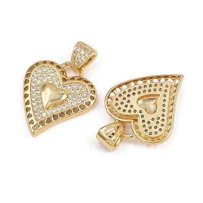 Brass Micro Pave Cubic Zirconia Pendants ZIRC-I367-07G-15-1