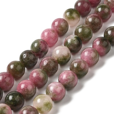 Natural Dyed White Jade Beads Strands G-M402-C04-1