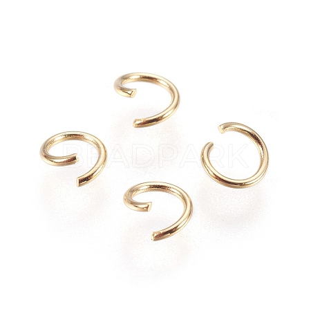 304 Stainless Steel Saw Cut Open Jump Rings STAS-P212-19G-08-1