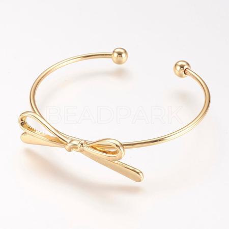 Brass Cuff Bangle BJEW-P168-B27-1