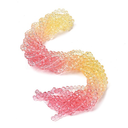 Transparent Painted Glass Beads Strands X1-DGLA-A034-T6mm-A09-1