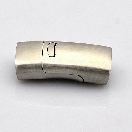 Rectangle 304 Stainless Steel Matte Magnetic Necklace Clasps STAS-N014-32-1