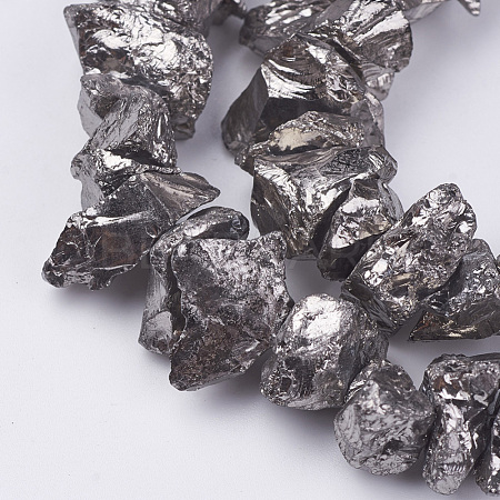 Electroplated Natural Quartz Crystal Bead Strands X-G-F336-06G-1