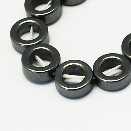 Non-magnetic Synthetic Hematite Beads Strands X-G-S081-14mm-1