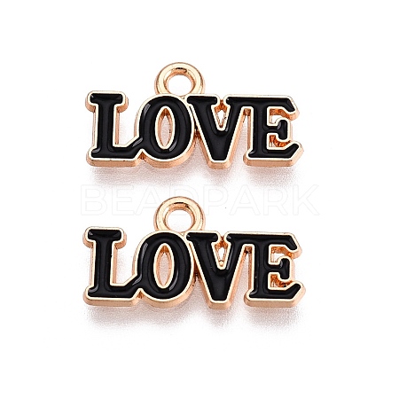 Valentine's Day Theme Alloy Enamel Pendants ENAM-T020-50D-01-1