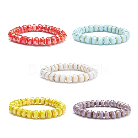 Bling Glass Beaded Stretch Bracelet for Women BJEW-JB07660-1