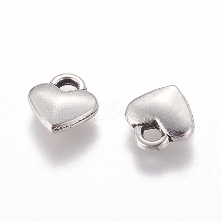 Tibetan Style Alloy Heart Charms TIBEP-LFH260Y-LF-1