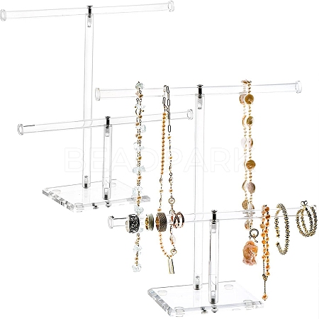 2 T Bar Acrylic Jewelry Display Rack PW-WG21989-01-1