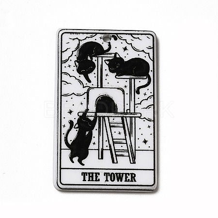 Tarot Theme Printed Acrylic Pendants MACR-G061-04P-1
