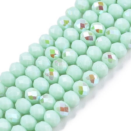 Electroplate Opaque Solid Color Glass Beads Strands LS-EGLA-A044-P3mm-L14-1